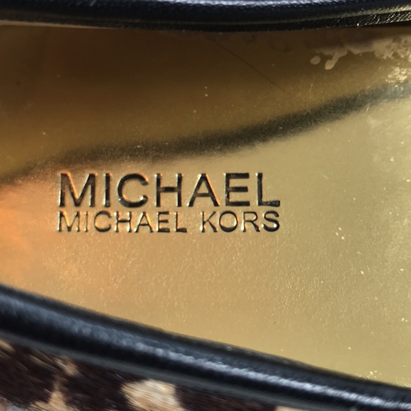 Michael Kors Hair Calf Leather Upper Leopard 🐆 Print Flat Driving Shoes - Picture 8 of 8